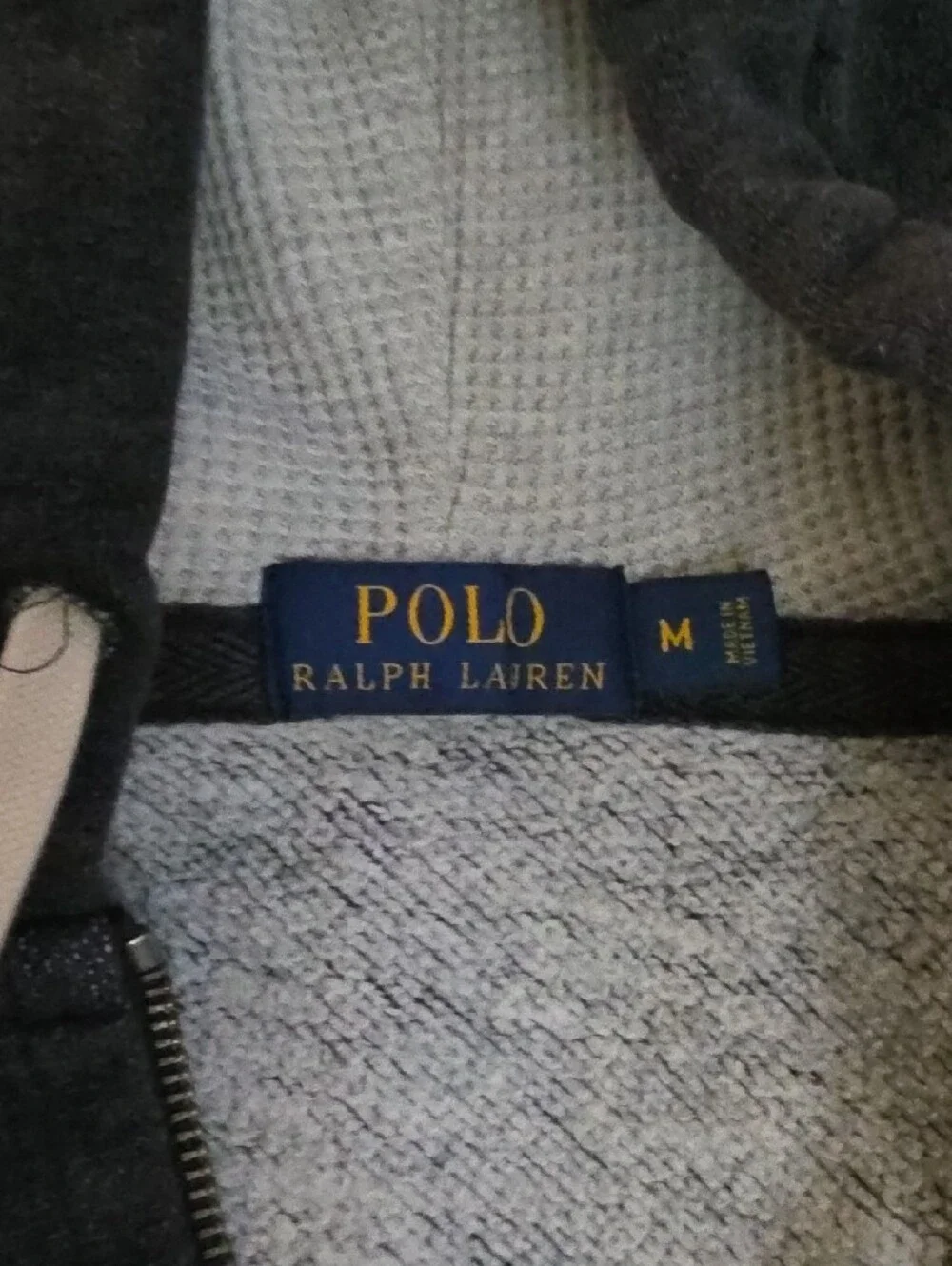 Polo by Ralph Lauren Charcoal Zip Hoodie with Logo